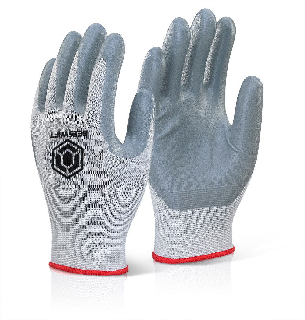 Beeswift Nitrile Foam Poly Glove