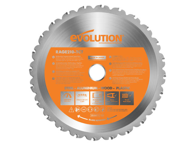 Evolution Multi-Material Mitre Saw Blade 210 x 25.4mm x 24T