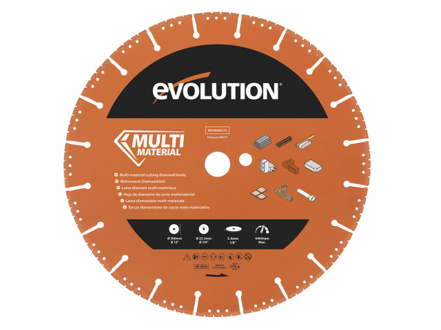 Evolution Multi-Material Diamond Demolition Disc Cutter Blade 300 x 22.2mm