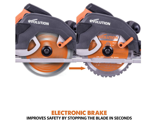 Evolution R185CCSX Circular Track Saw Kit 185mm 1600W 110V