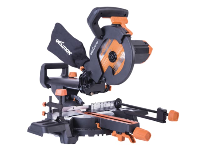 Evolution R210SMS+ Pro Multi-Material Sliding Mitre Saw 210mm 1500W 110V