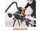 Evolution R255SMS-DB+ Multi-Material Sliding Mitre Saw 255mm 1600W 110V