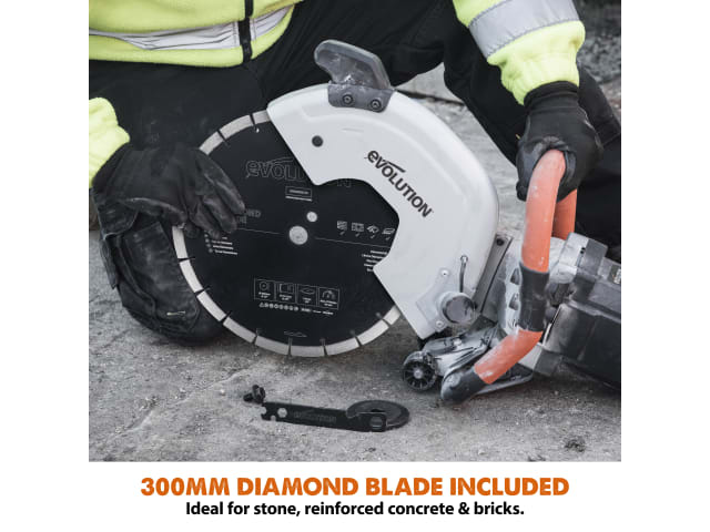 Evolution R300DCT 300mm Disc Cutter + Blade 2400W 240V