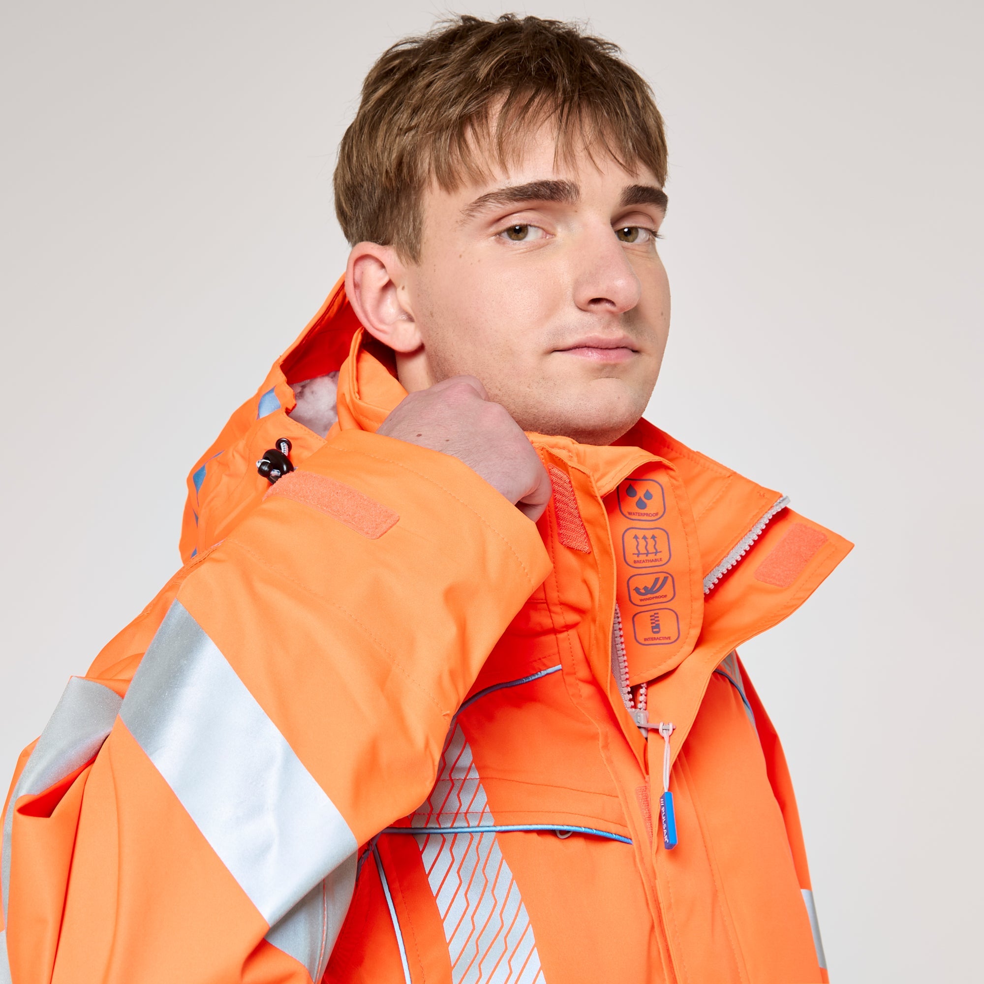 Pulsar Storm Coat Orange - Recycled Content
