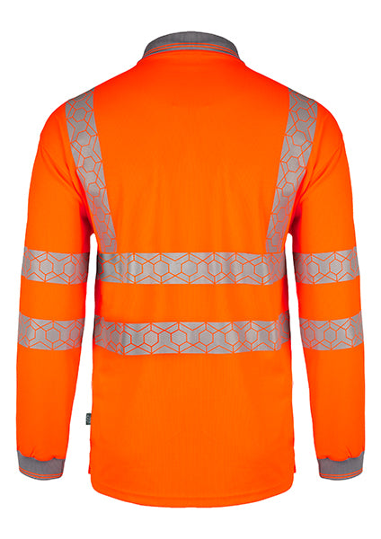 Beeswift Envirowear Recyclable Hi-Vis Long Sleeve Polo Shirt