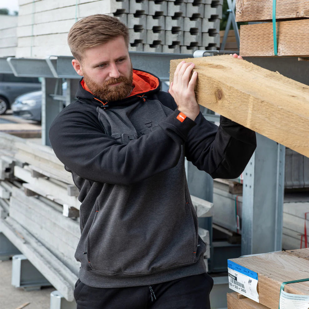 Scruffs Embossed Logo Hoodie Men's Heavyweight Workwear Hoodie