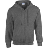 Gildan Heavy Blend Full Zip Hooded Sweatshirt - Dark Heather