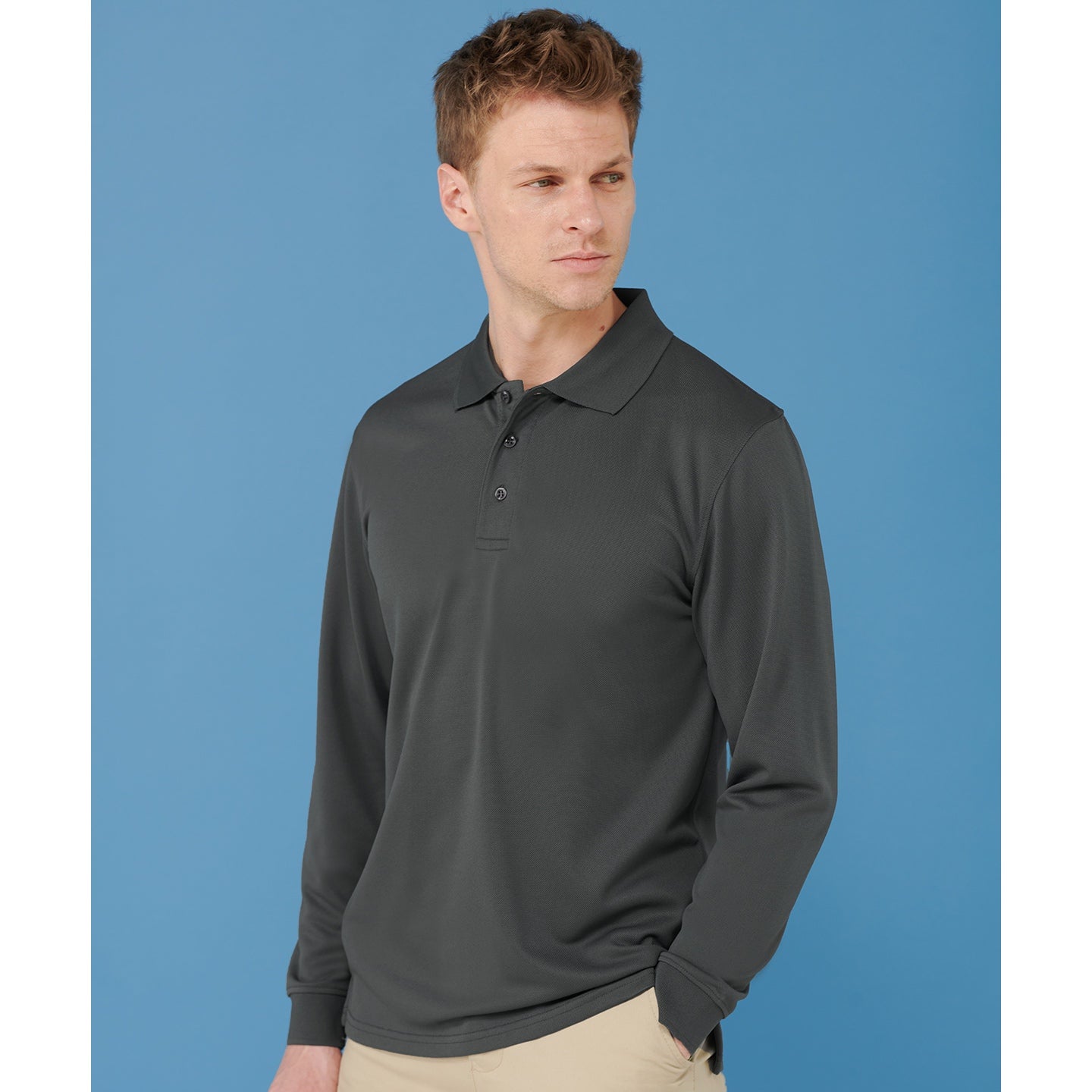 Henbury Long Sleeve Coolplus® Polo Shirt
