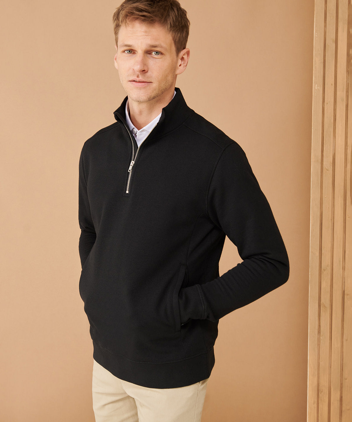 Henbury Unisex Sustainable ¼-Zip Sweatshirt