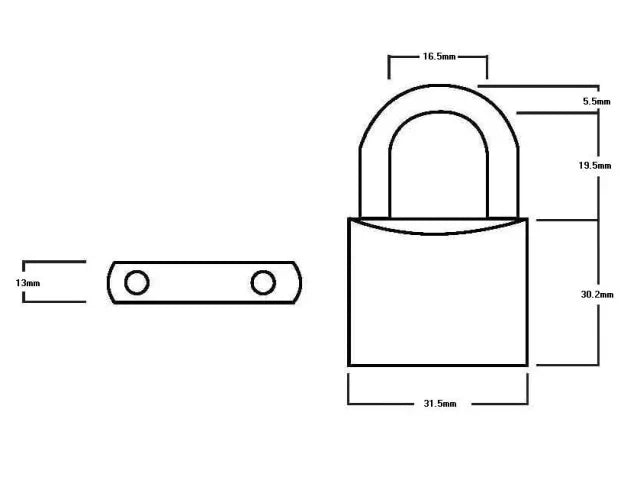 Squire LN3 Lion Brass Padlock 30mm