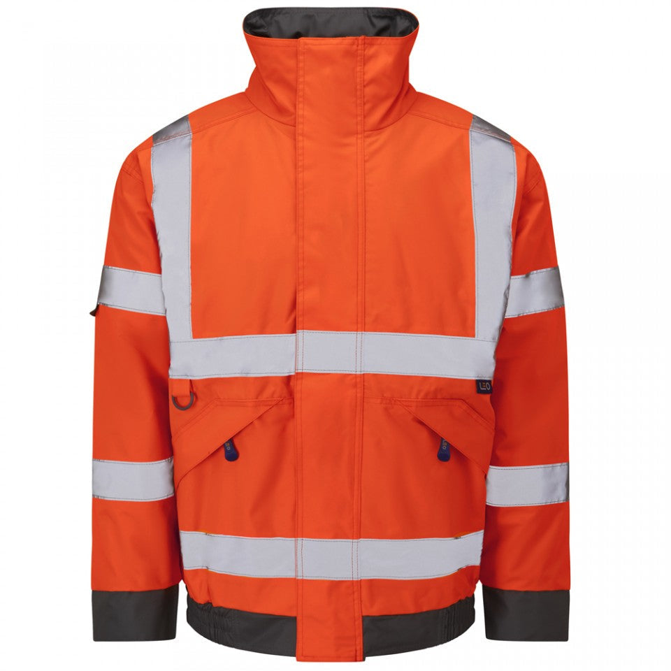 Leo Workwear CHIVENOR Leo EcoViz 4K Baffle Lined Bomber Jacket