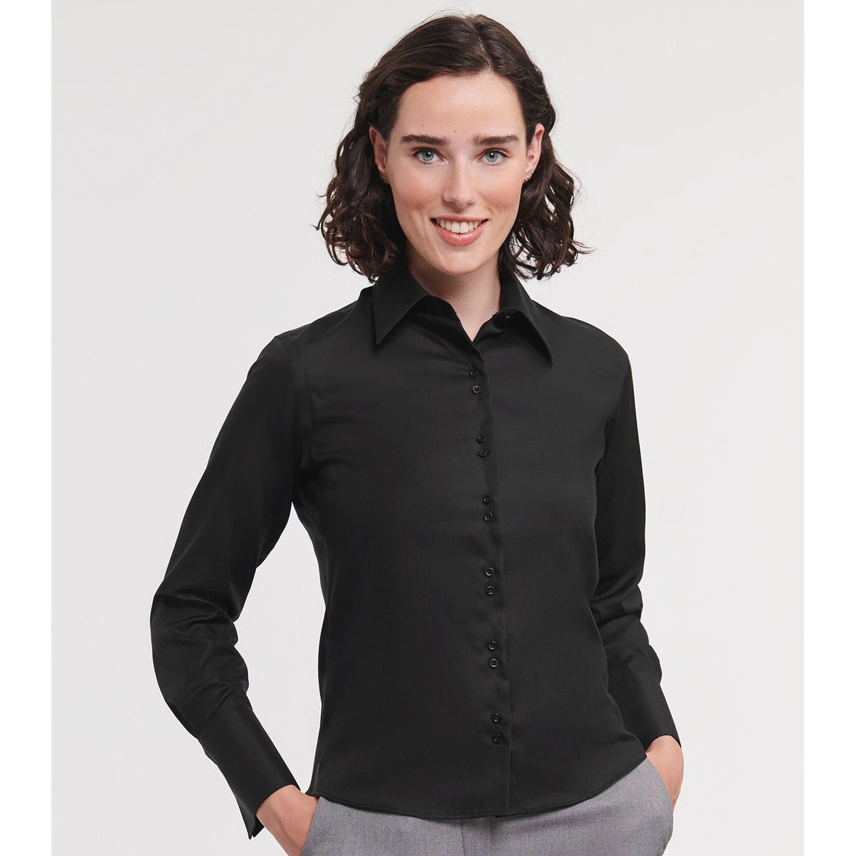 Russell Europe Women's Long Sleeve Ultimate Non-Iron Shirt