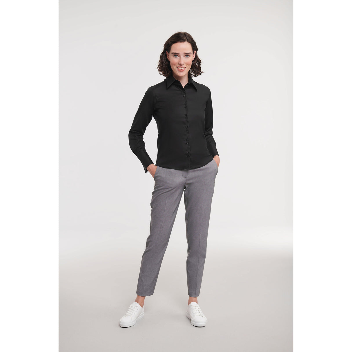 Russell Europe Women's Long Sleeve Ultimate Non-Iron Shirt