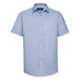 Russell Collection Short Sleeve Herringbone Shirt