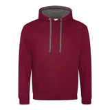 Awdis Just Hoods Varsity Hoodie - Burgundy/Charcoal*