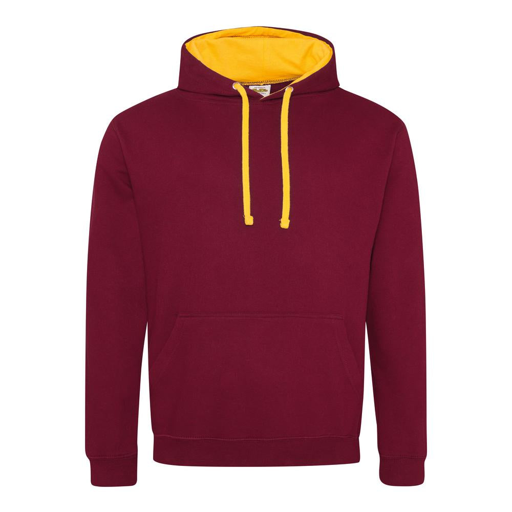 Awdis Just Hoods Varsity Hoodie - Burgundy/Gold