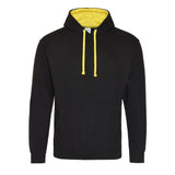 Awdis Just Hoods Varsity Hoodie - Jet Black/Sun Yellow