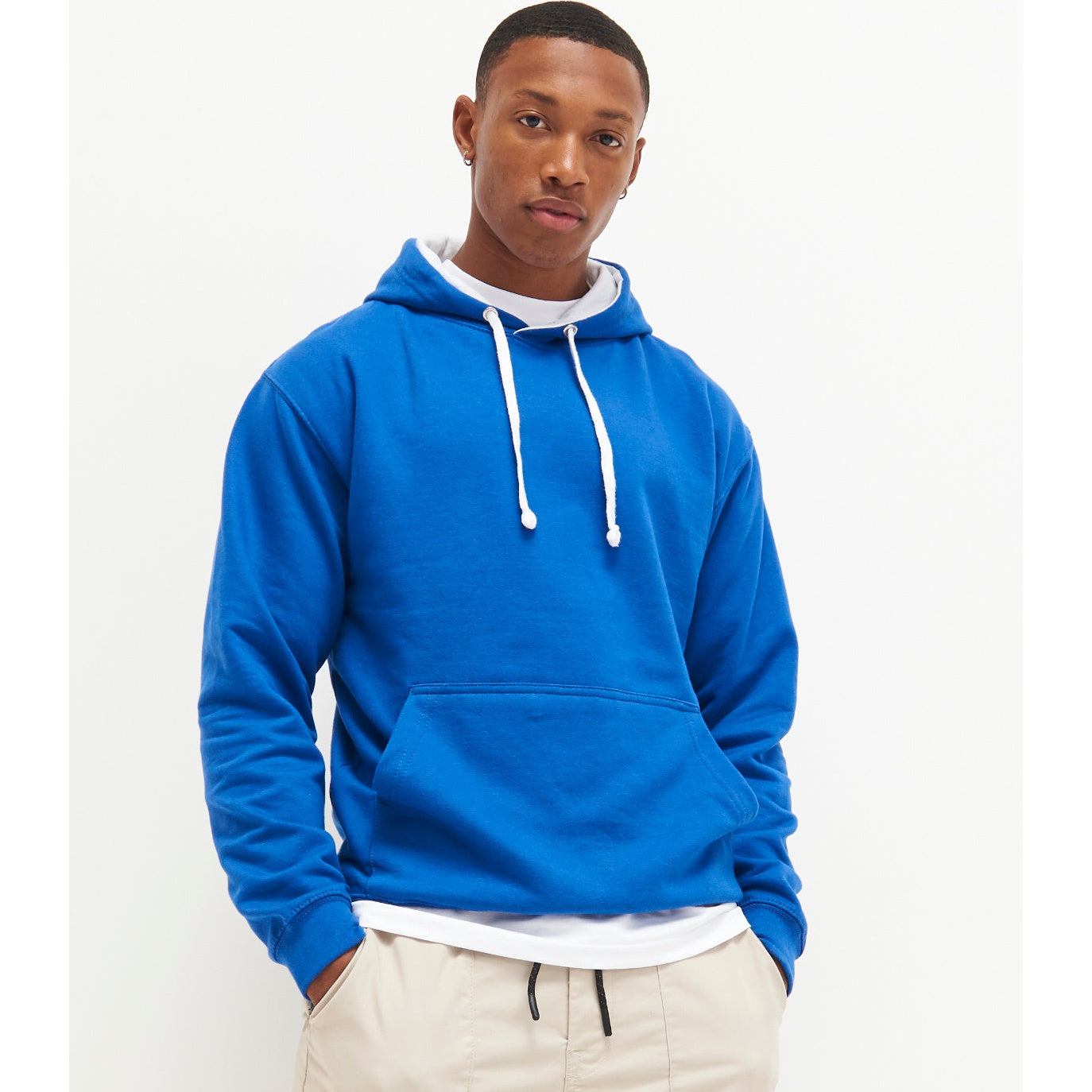 Awdis Just Hoods Varsity Hoodie - Purple/Sun Yellow*