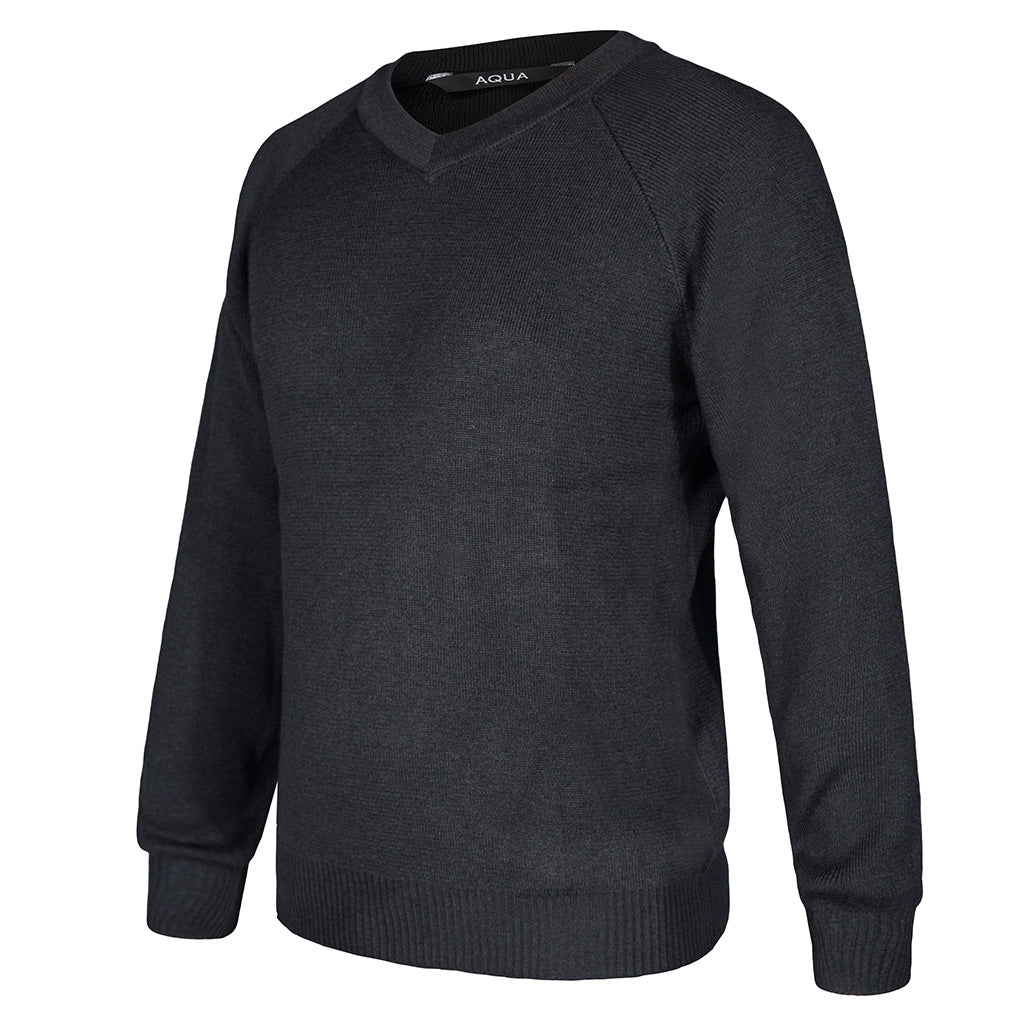 Future Garments Aqua Cotton Acrylic V-Neck Jumper