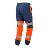 Leo Workwear HAWKRIDGE Leo EcoViz High Performance 4X Stretch Trouser [Orange/Navy]
