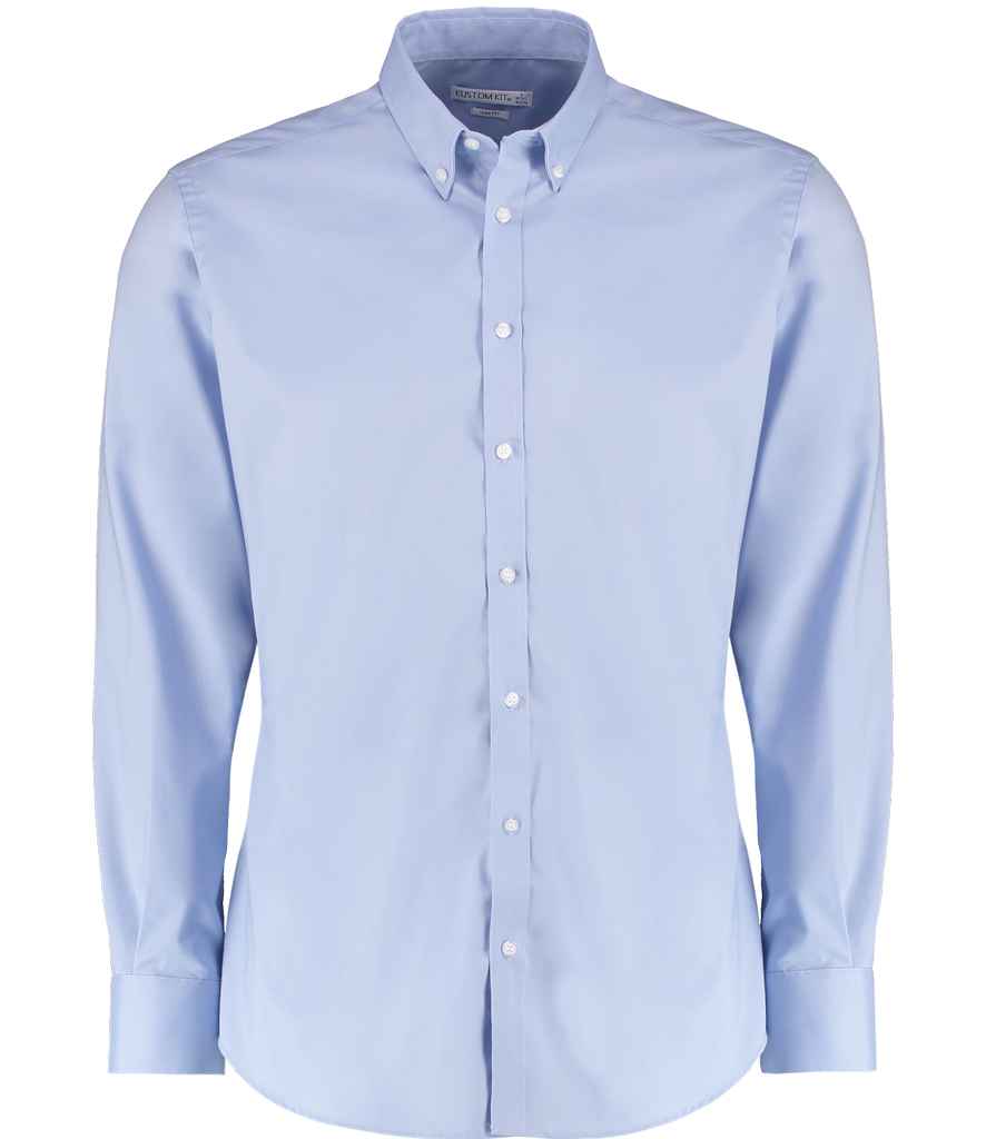 Kustom Kit Stretch Oxford Shirt Long-Sleeved (Slim Fit)