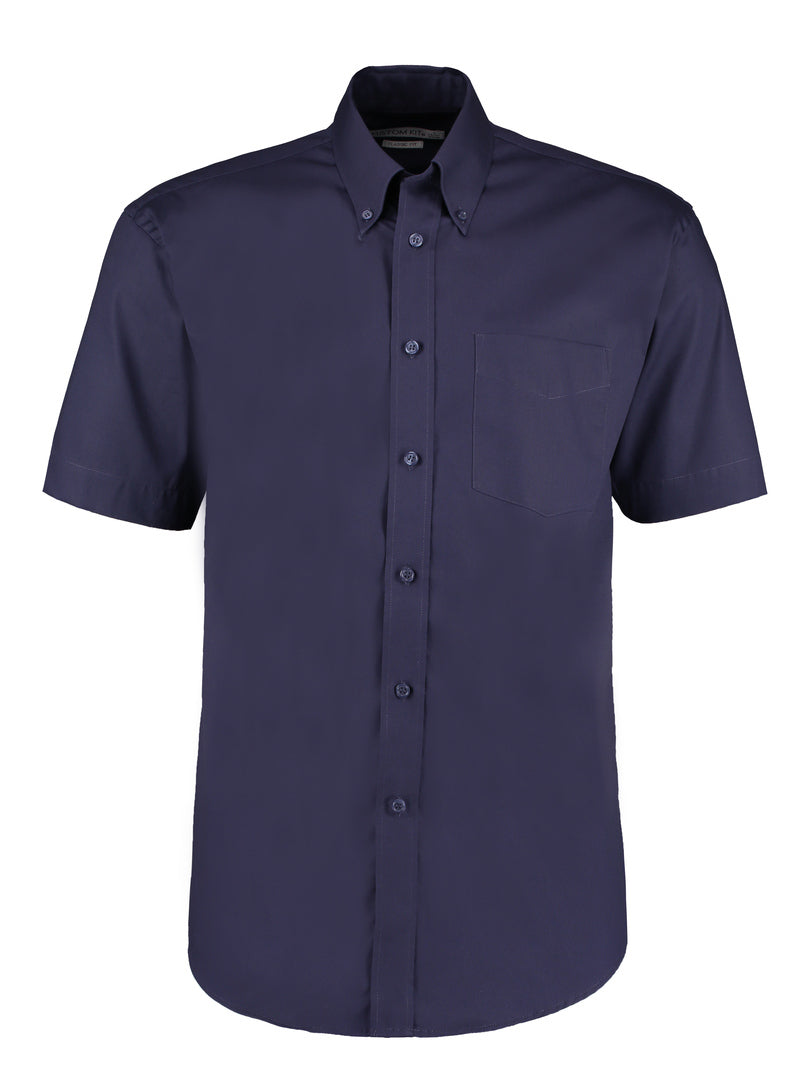 Kustom Kit Corporate Oxford Shirt Short-Sleeved (Classic Fit) - Midnight Navy