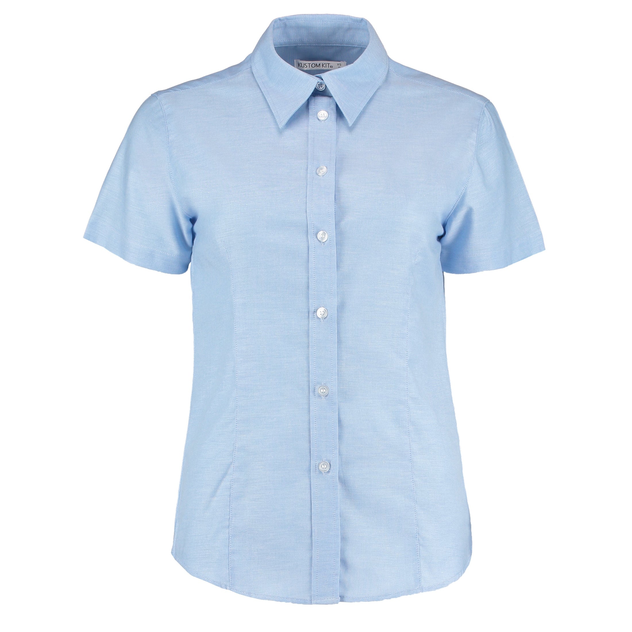 Kustom Kit Women's Workplace Oxford Blouse Short-Sleeved (Tailored Fit)