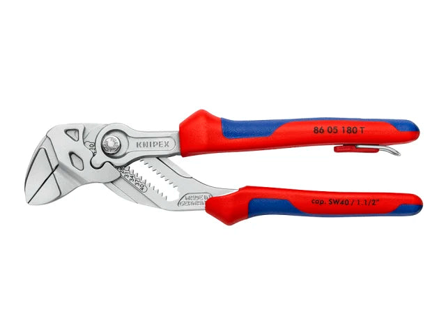Knipex Pliers Wrench Multi-Component Grip with Tether Point 180mm