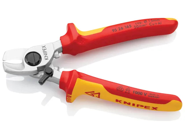 Knipex VDE Cable Shears with Return Spring 165mm