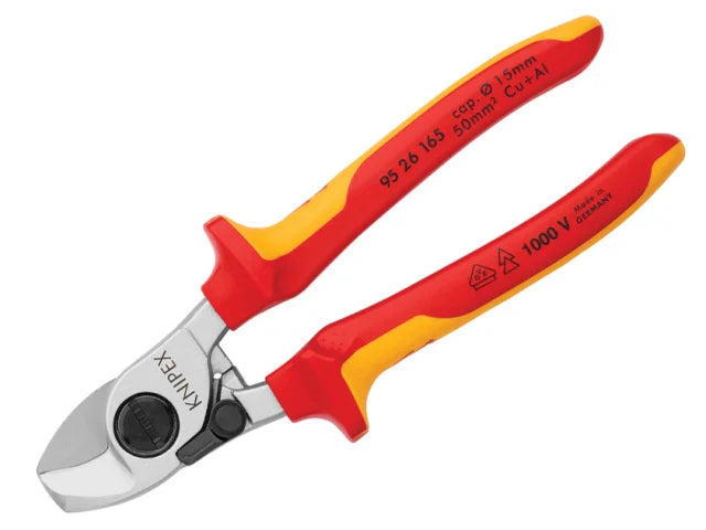 Knipex VDE Cable Shears with Return Spring 165mm