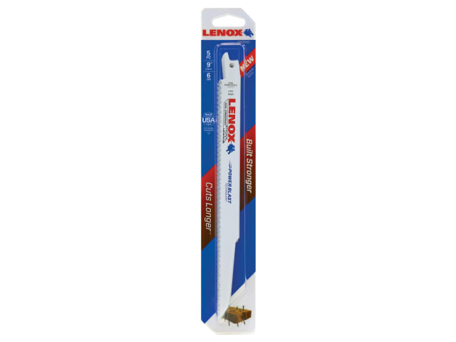 LENOX 20582-956R Wood Cutting Reciprocating Saw Blades 230mm 6 TPI (Pack 5)
