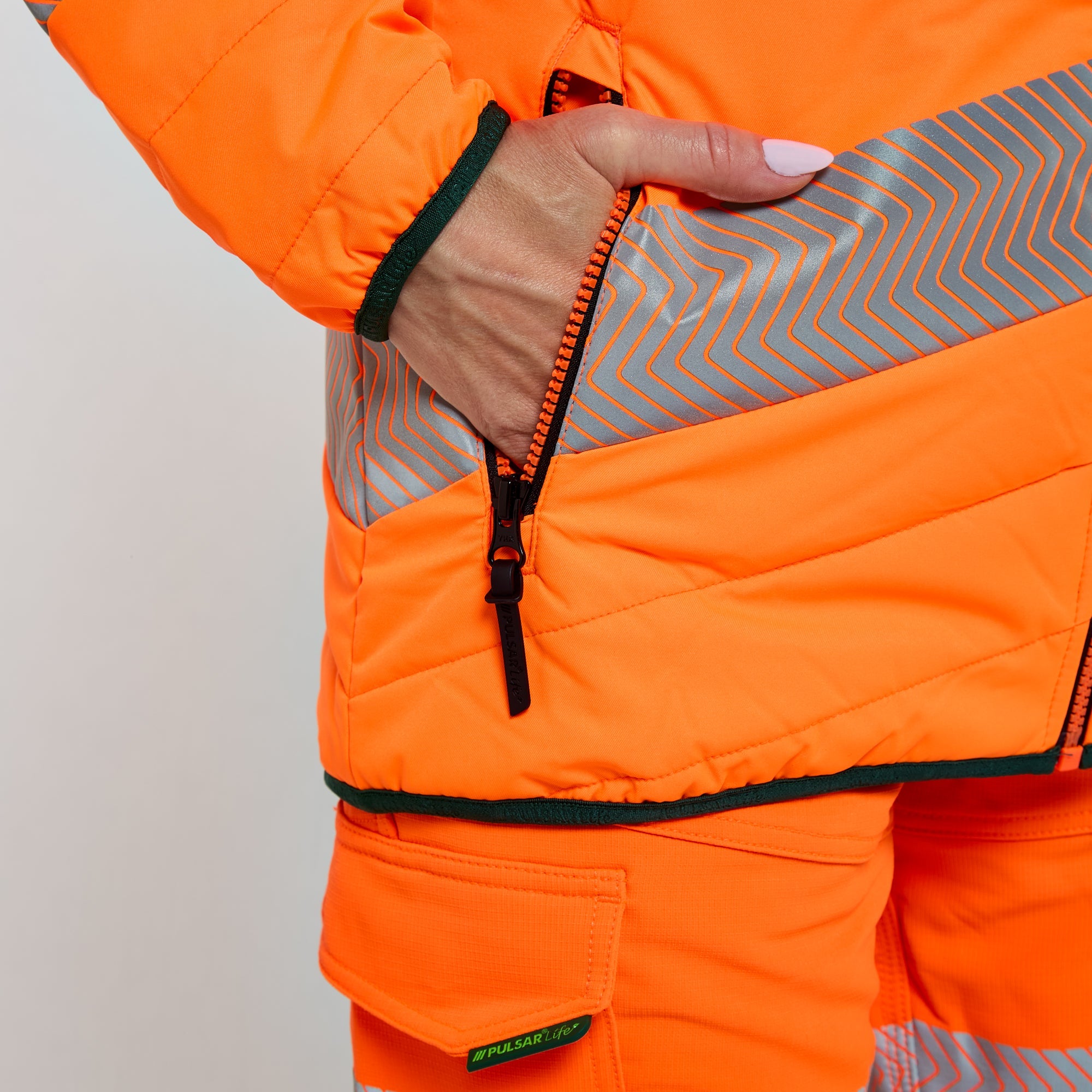 Pulsar Women's Reversible Puffer Jacket Orange