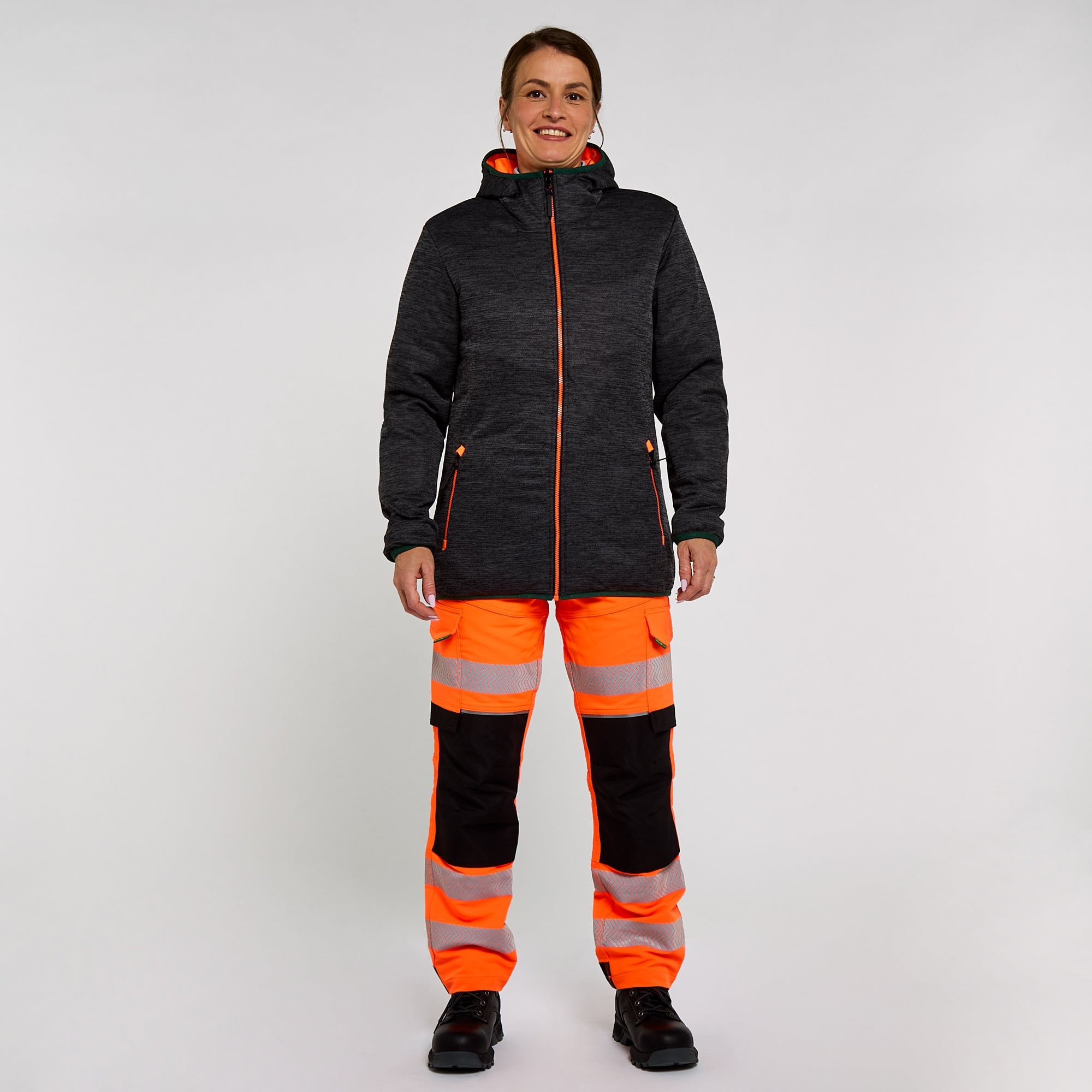 Pulsar Women's Reversible Puffer Jacket Orange
