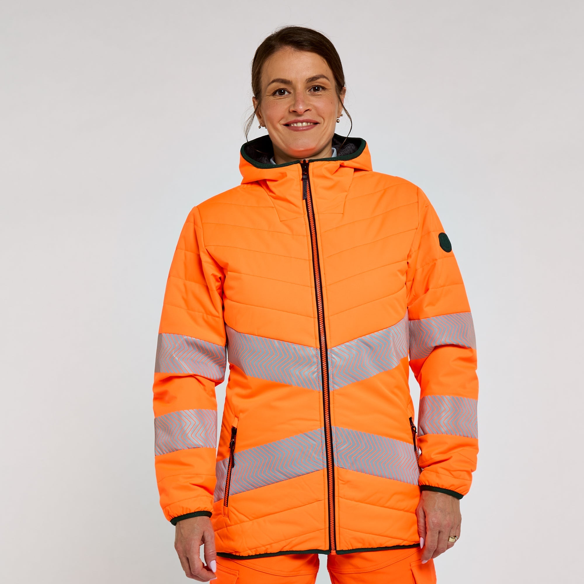 Pulsar Women's Reversible Puffer Jacket Orange