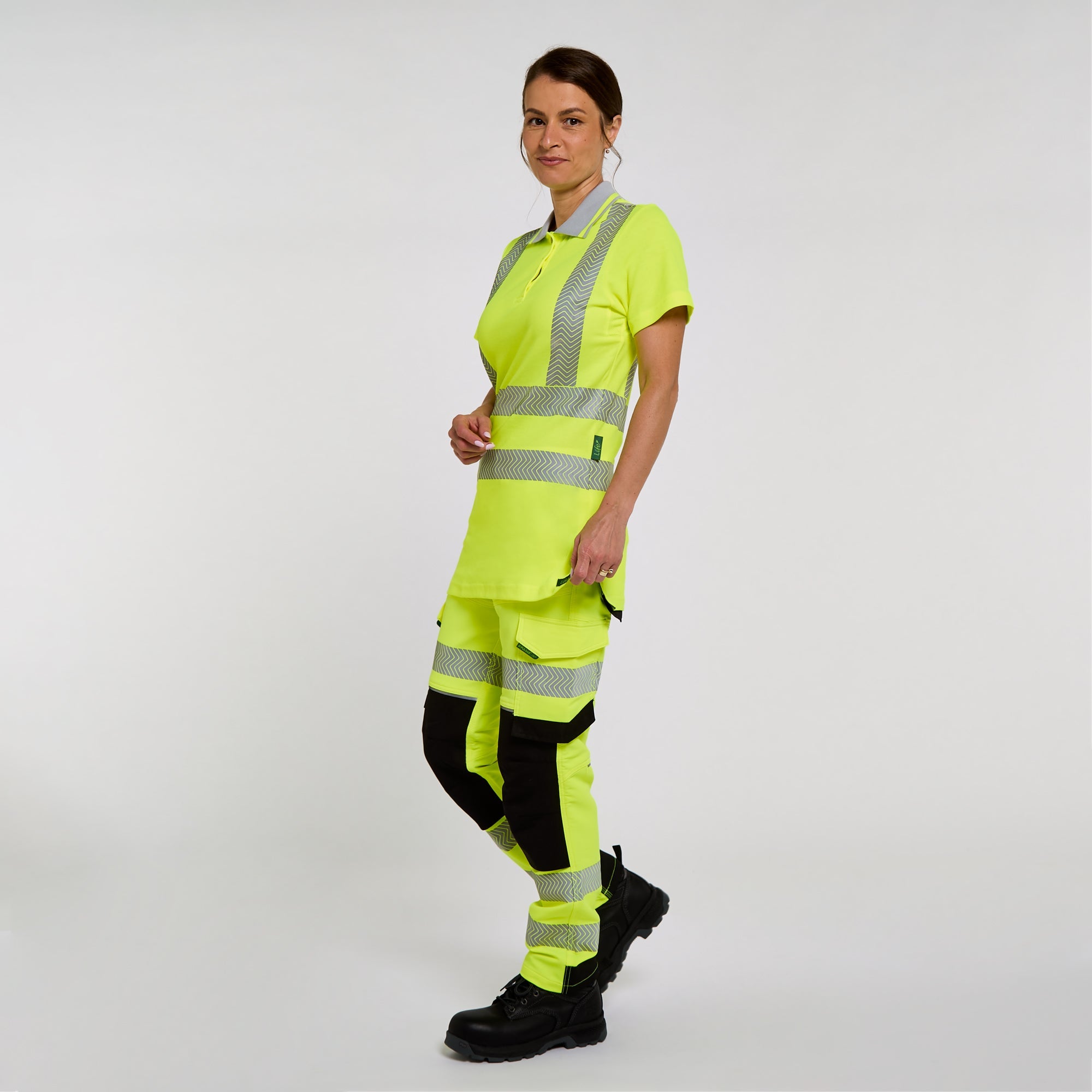 Pulsar Women's Short Sleeve Polo Shirt Yellow - Bamboo Content