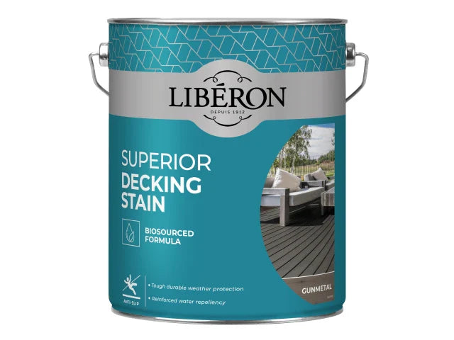 Liberon Superior Decking Stain Gun Metal 5 litre