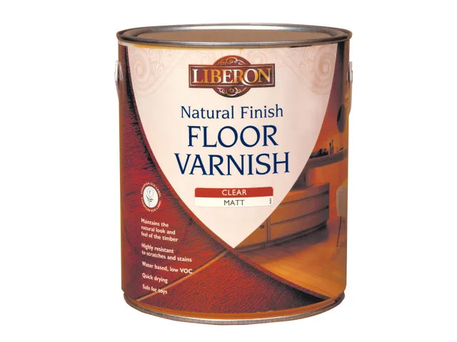 Liberon Natural Finish Floor Varnish Clear Matt 2.5 litre