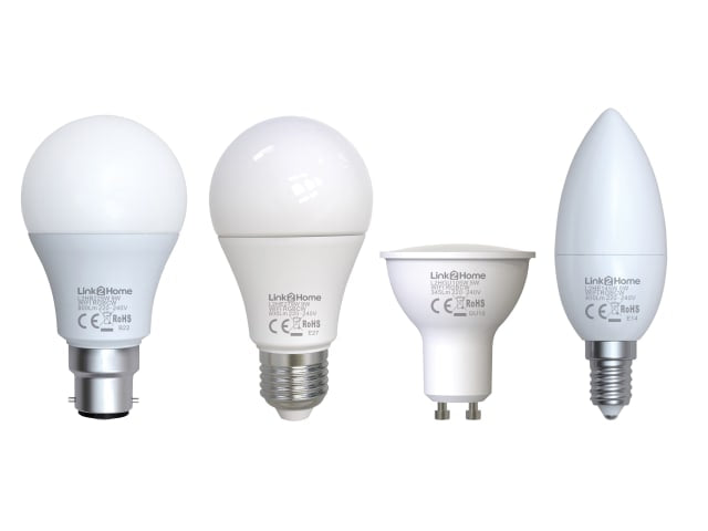 Link2Home Wi-Fi LED BC (B22) Opal GLS Dimmable Bulb, White + RGB 800 lm 9W