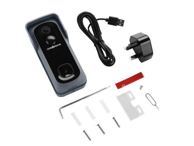 Link2Home Weatherproof (IP54) Battery Smart Doorbell