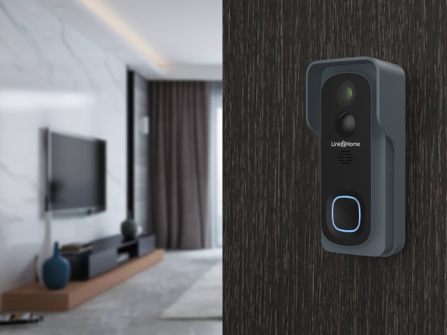 Link2Home Weatherproof (IP54) Battery Smart Doorbell