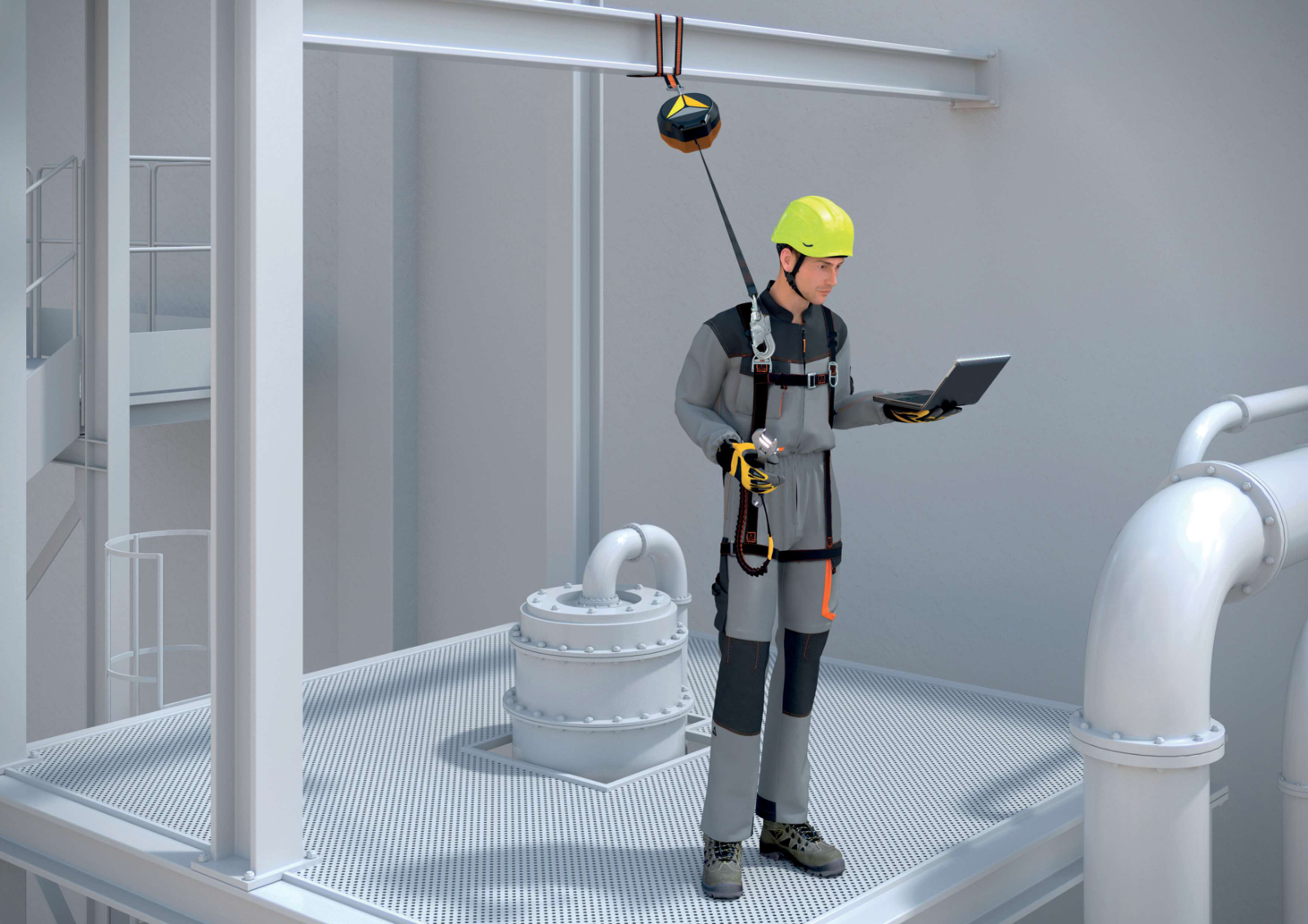 Delta Plus ELARA340HV2 – Comfort Fall Arrest Kit with Ergonomic Harness & Self-Retractable Fall Arrester