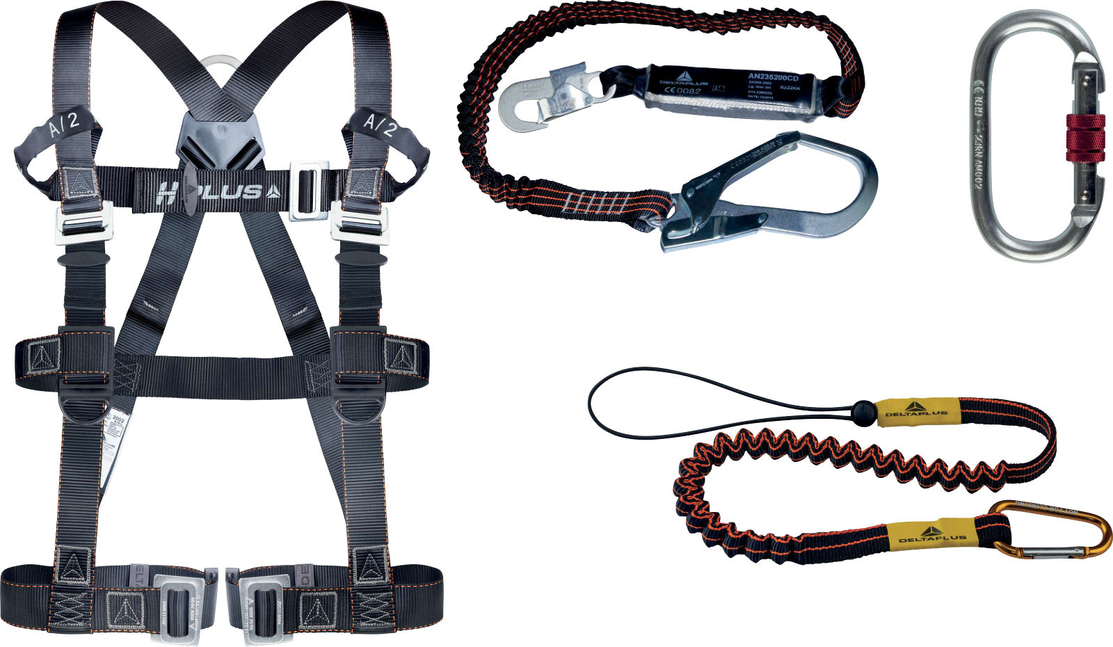 Delta Plus ELARA390HV2 – Ergonomic Fall Arrest Kit with Energy-Absorbing Lanyard