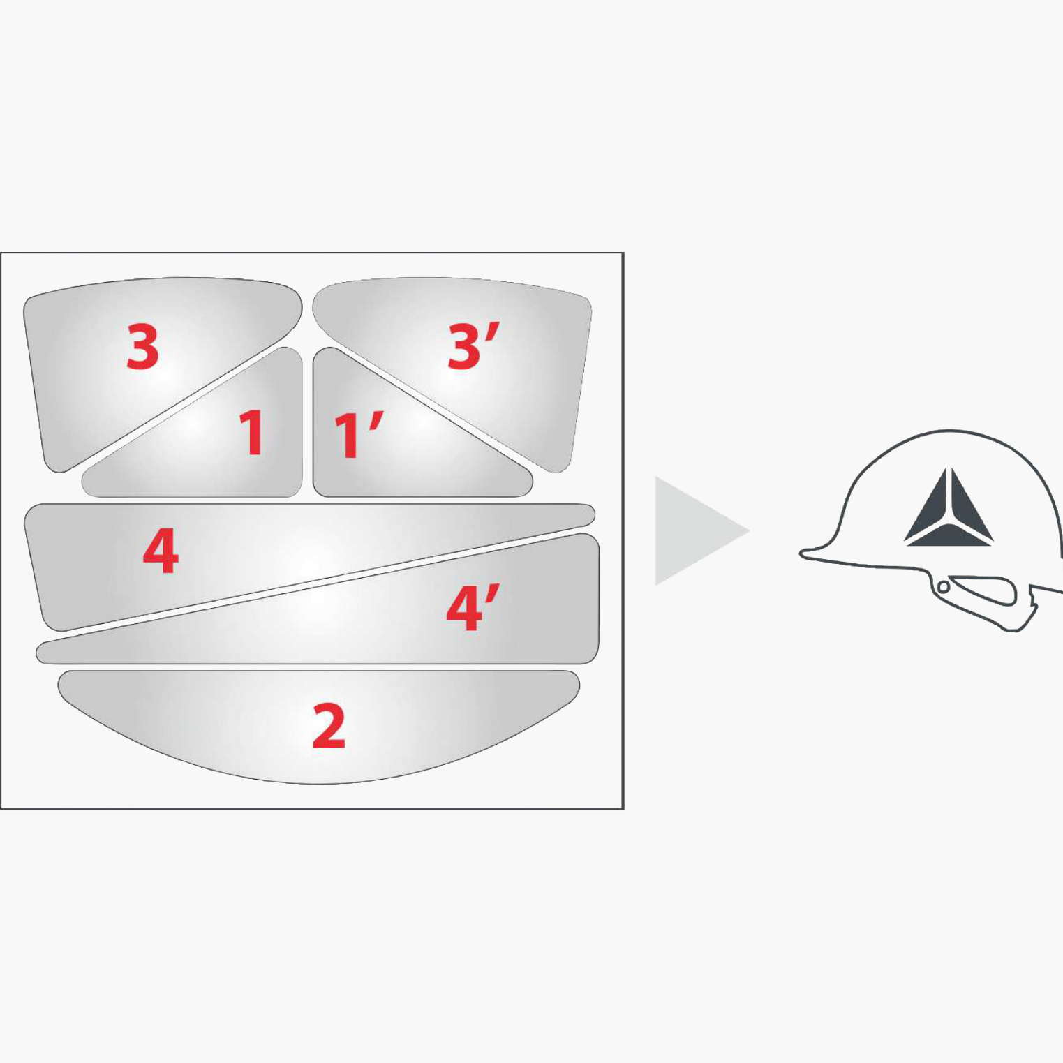 Delta Plus HESTICKER Reflective Helmet Stickers – Enhanced Visibility & Safety