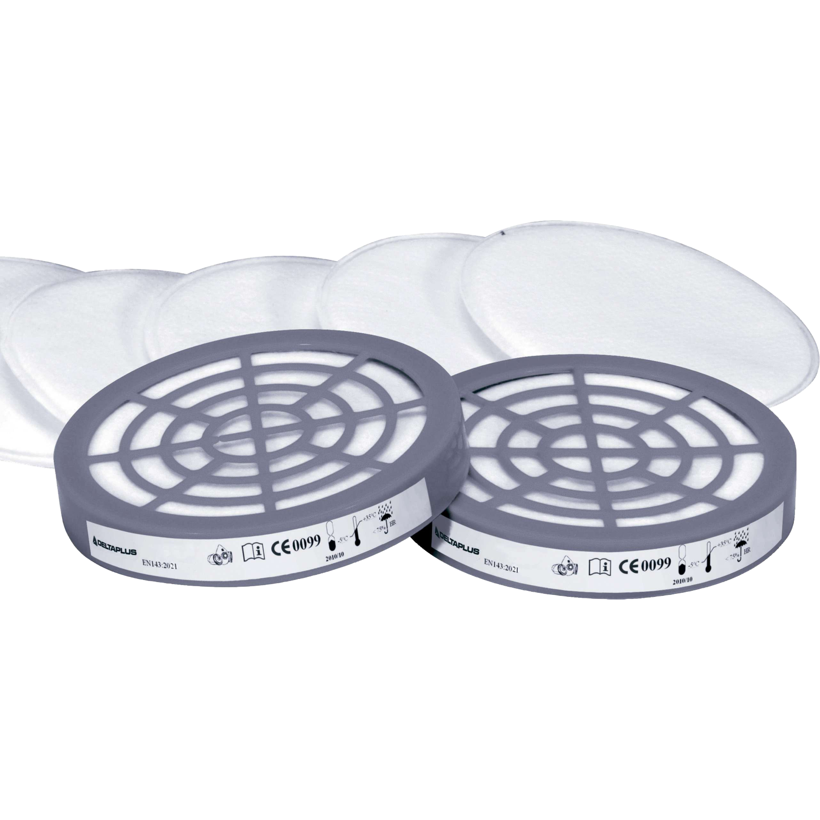 Delta Plus M6000E PREP2 P2 Pre-Filters & Adapters – Pack of 6