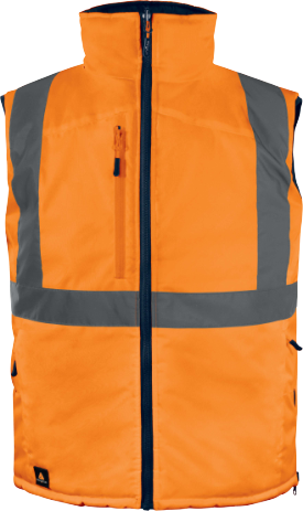 Delta Plus FIDJI3HV Reversible High-Visibility Bodywarmer