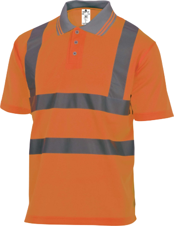 Delta Plus OFFSHORE High Visibility Short-Sleeve Polo Shirt
