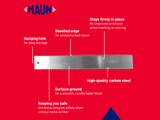 Maun Steel Straight Edge Imperial 18in