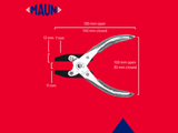 Maun Flat Nose Pliers, Smooth Jaws 140mm