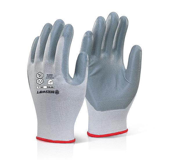 Beeswift Nitrile Foam Nylon Glove