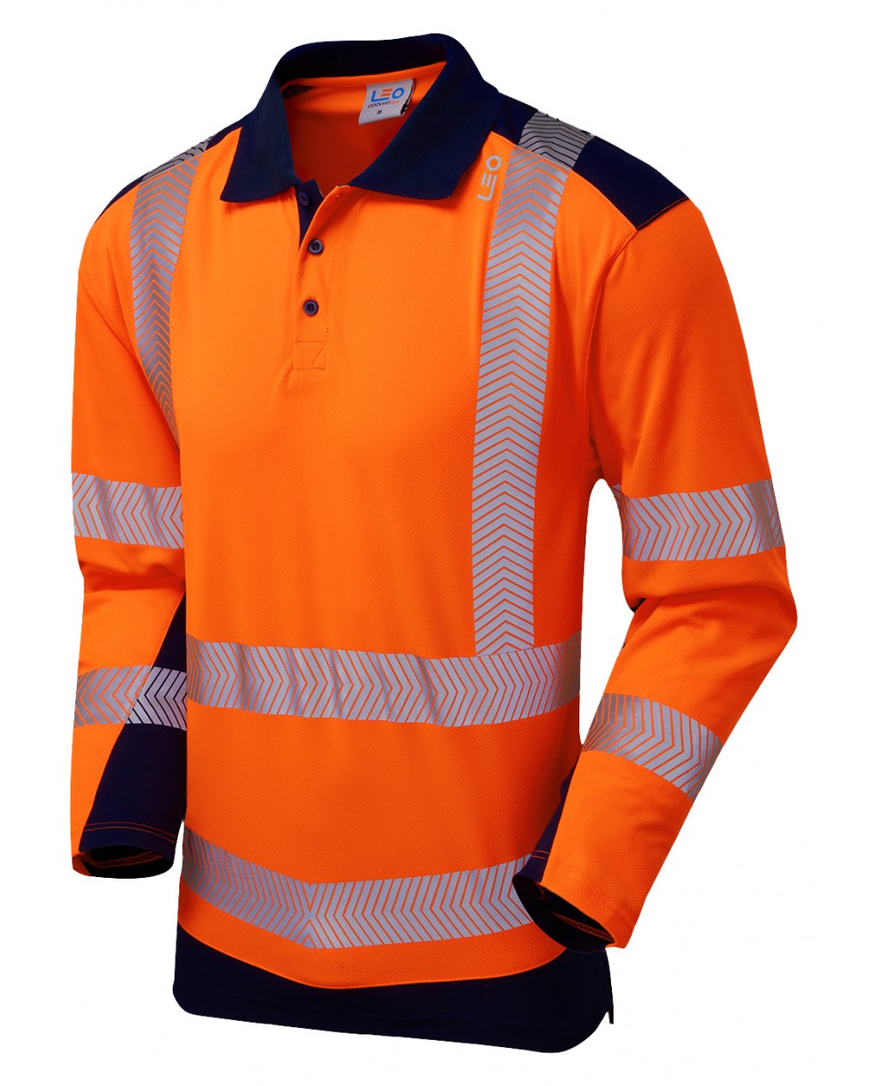 Leo Workwear WRINGCLIFF Leo EcoViz Performance + Dual Colour Polo Shirt